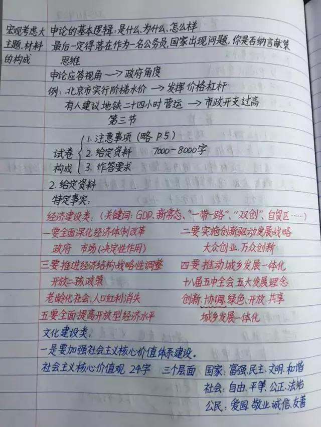 行測(cè)80分，申論70分，公考牛人筆記分享！