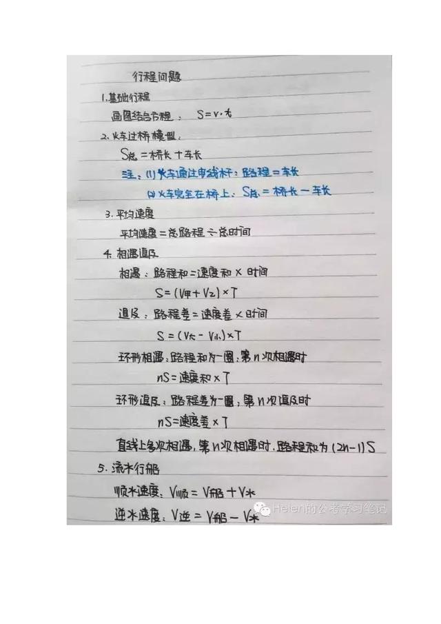 行測公式記不??？學霸幾張筆記就搞定了！