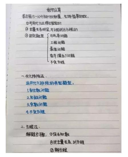 行測公式記不?。繉W霸幾張筆記就搞定了！